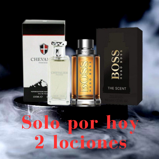 2 perfumes Chevalier y Boss the scent